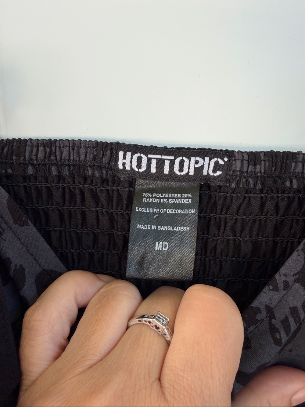 Hot Topic Black & Grey Skull Grommet Strap Mini Dress - Picture 4 of 9